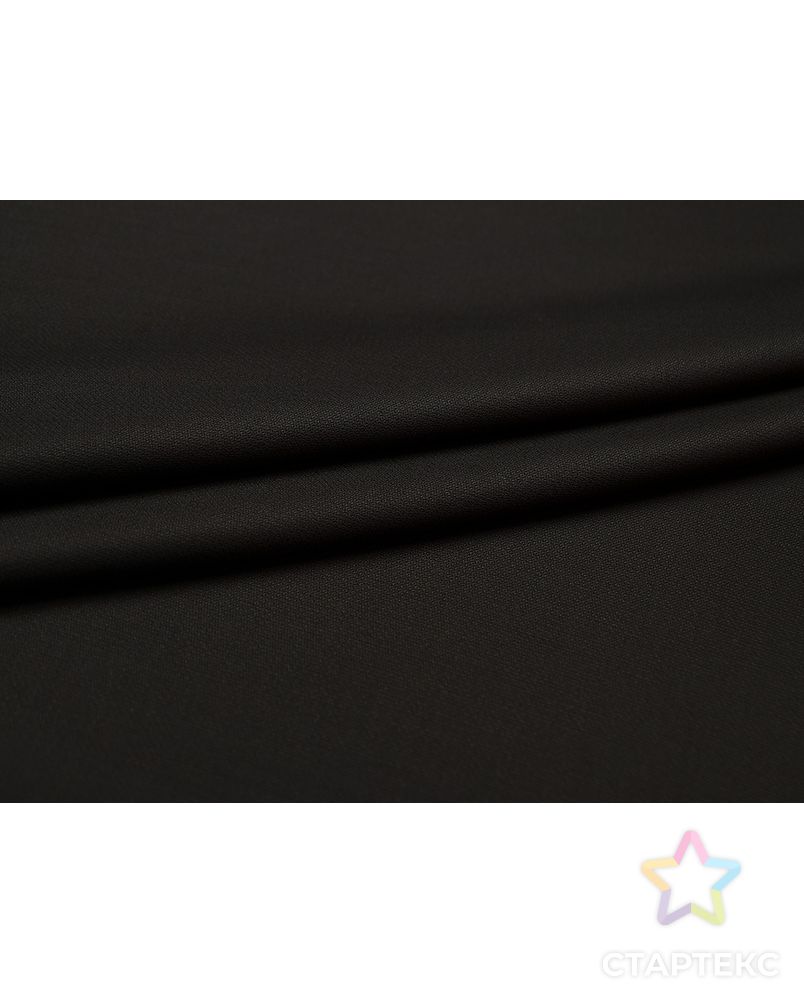 Костюмная ткань с текстурной поверхностью цвета черного кофе арт. ГТ-3723-1-ГТ0000350 2