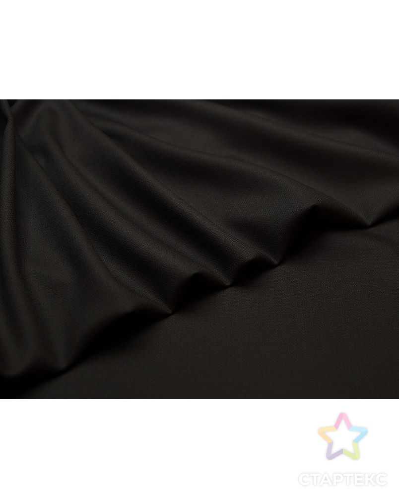 Костюмная ткань с текстурной поверхностью цвета черного кофе арт. ГТ-3723-1-ГТ0000350 3