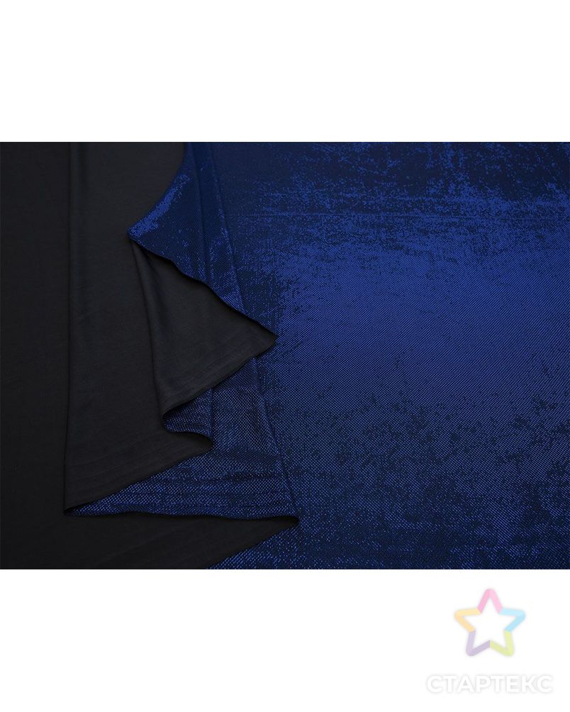 Трикотаж с поверхностью "соты", с люрексом, цвет синий арт. ГТ-8335-1-ГТ-36-10181-1-30-3 5