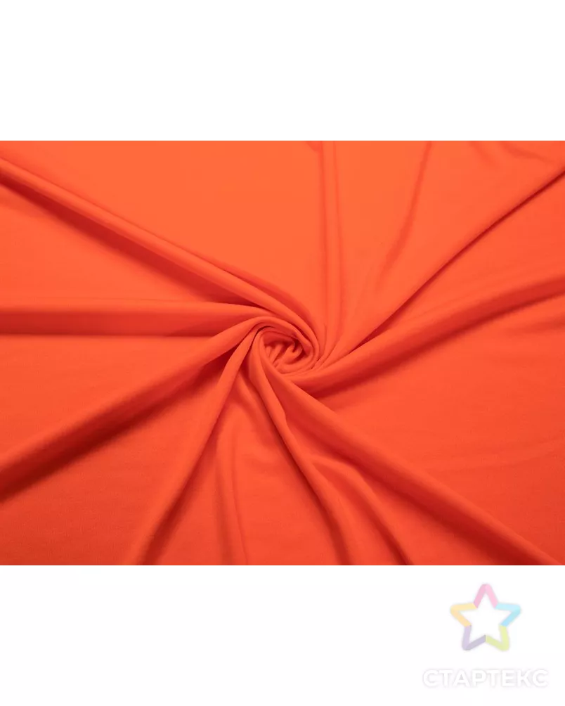 Трикотаж хлопковый двухсторонний, цвет апельсиновый арт. ГТ-7491-1-ГТ-36-9295-1-24-1 - рис. 1