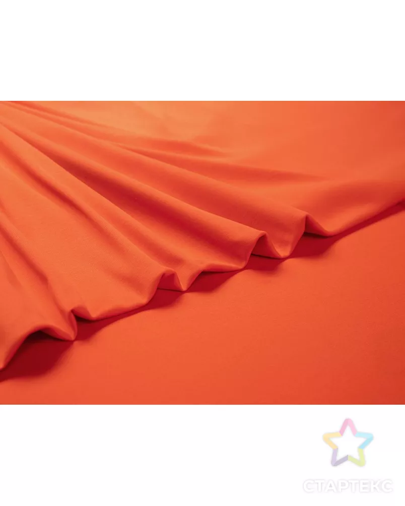 Трикотаж хлопковый двухсторонний, цвет апельсиновый арт. ГТ-7491-1-ГТ-36-9295-1-24-1 - рис. 3