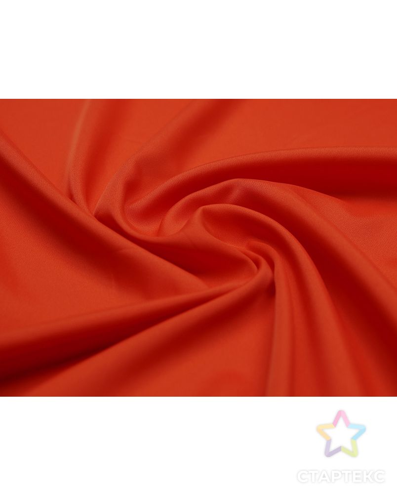 Однотонная вискозная подкладочная ткань насыщенного красно-оранжевого цвета арт. ГТ-3741-1-ГТ0000375