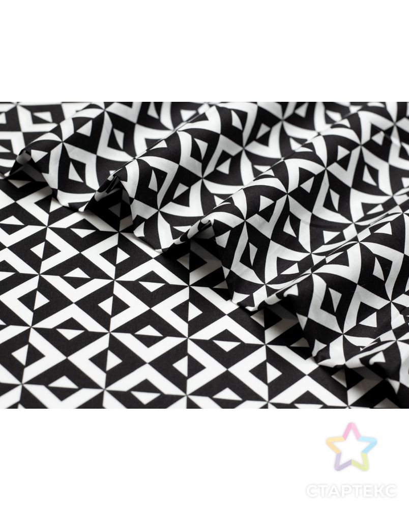 Хлопок с геометрическим черно-белым рисунком арт. ГТ-4454-1-ГТ-38-5949-14-37-1 1