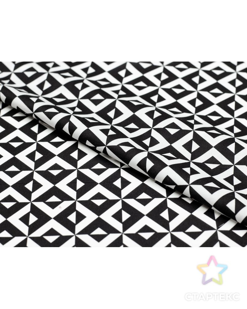 Хлопок с геометрическим черно-белым рисунком арт. ГТ-4454-1-ГТ-38-5949-14-37-1 3