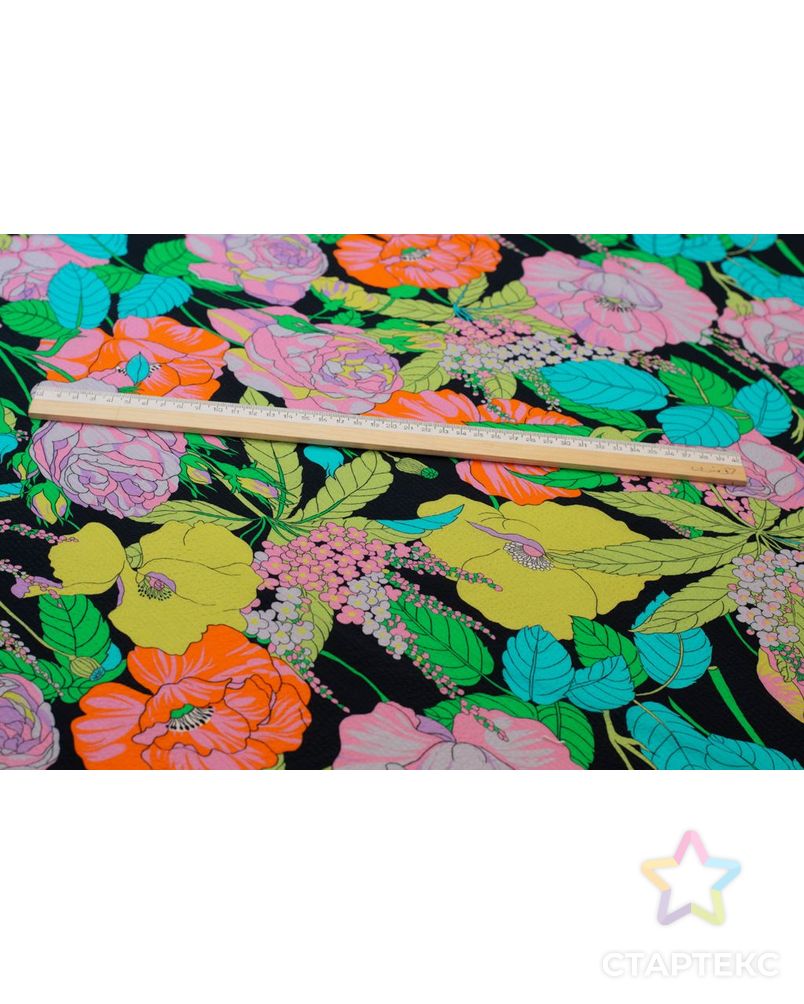 Блузочно-плательный хлопок с яркими цветами, мультиколор арт. ГТ-6120-1-ГТ-38-7860-10-21-1
