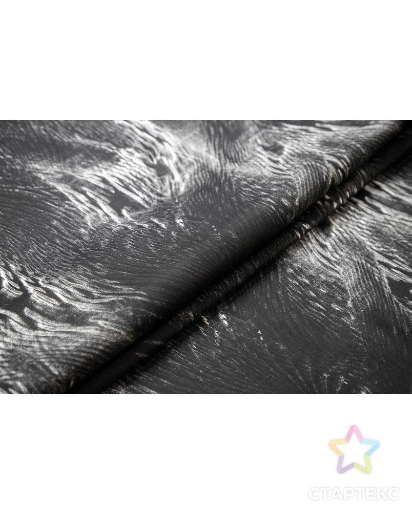 Костюмно-плательный хлопок с абстрактным рисунком, цвет черно-белый арт. ГТ-6631-1-ГТ-38-8435-2-37-1 2