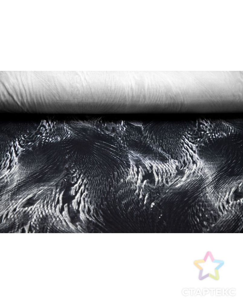 Костюмно-плательный хлопок с абстрактным рисунком, цвет черно-белый арт. ГТ-6631-1-ГТ-38-8435-2-37-1 4