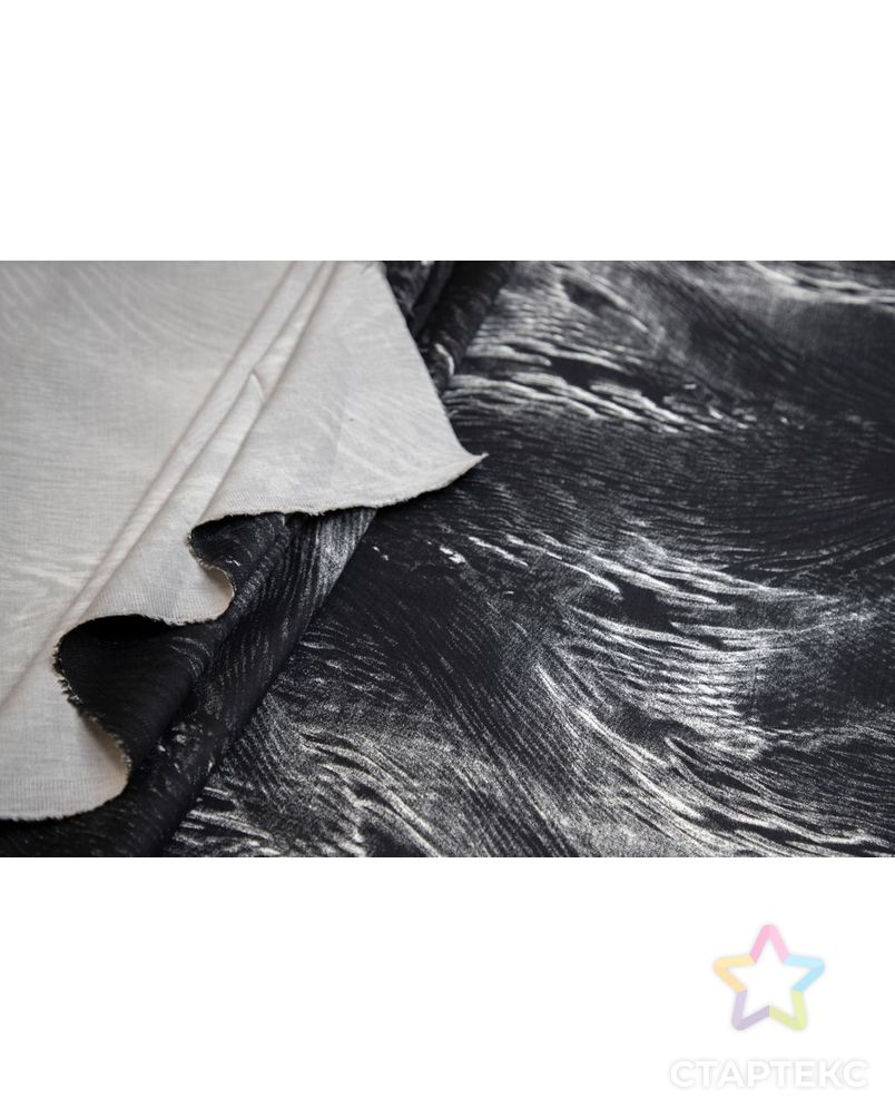 Костюмно-плательный хлопок с абстрактным рисунком, цвет черно-белый арт. ГТ-6631-1-ГТ-38-8435-2-37-1 5
