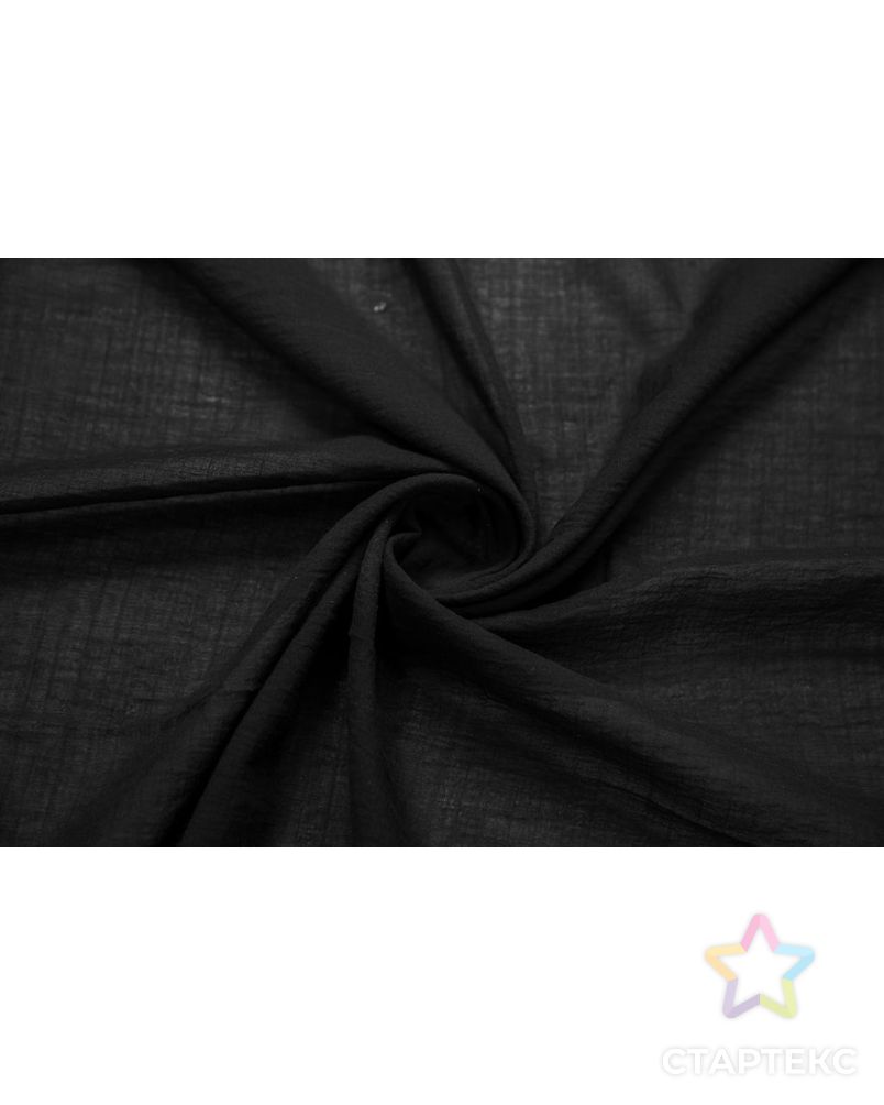 Рубашечно-плательный хлопок с эффектом жатки, цвет черный арт. ГТ-6904-1-ГТ-38-8739-1-38-3 1