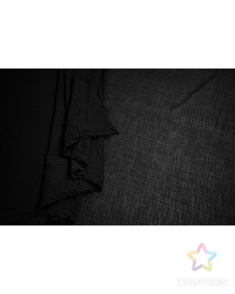 Рубашечно-плательный хлопок с эффектом жатки, цвет черный арт. ГТ-6904-1-ГТ-38-8739-1-38-3 5