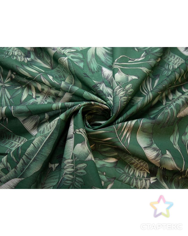 Рубашечно-плательный хлопок с  растительным рисунком, в зеленых цветах арт. ГТ-7045-1-ГТ-38-8916-11-10-1 1