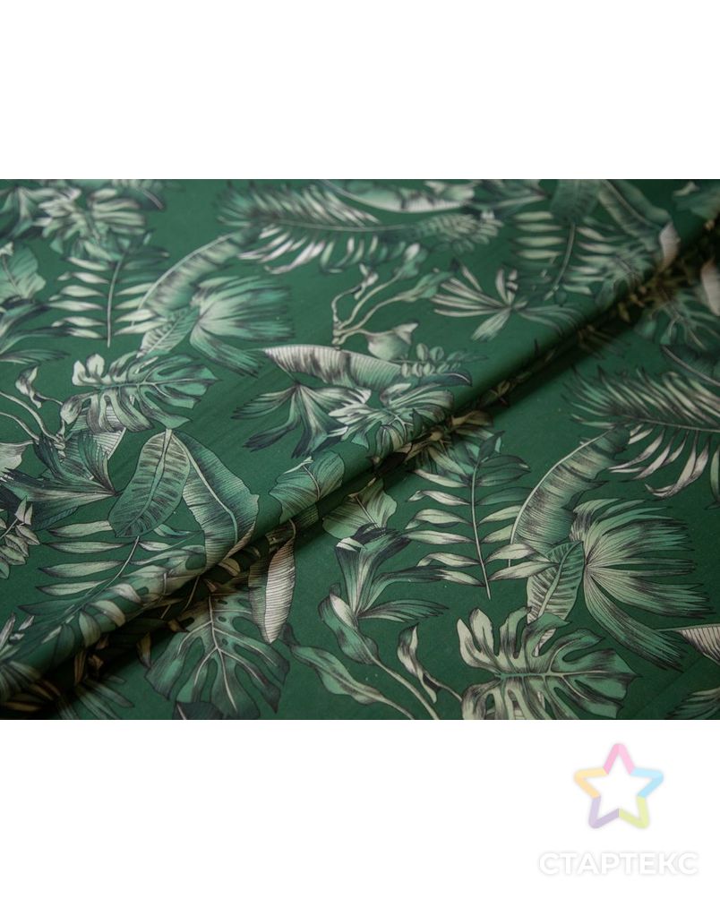 Рубашечно-плательный хлопок с  растительным рисунком, в зеленых цветах арт. ГТ-7045-1-ГТ-38-8916-11-10-1 2