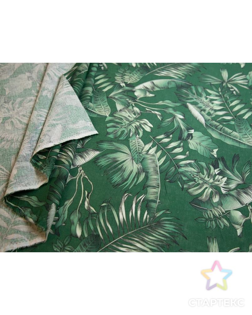 Рубашечно-плательный хлопок с  растительным рисунком, в зеленых цветах арт. ГТ-7045-1-ГТ-38-8916-11-10-1 5