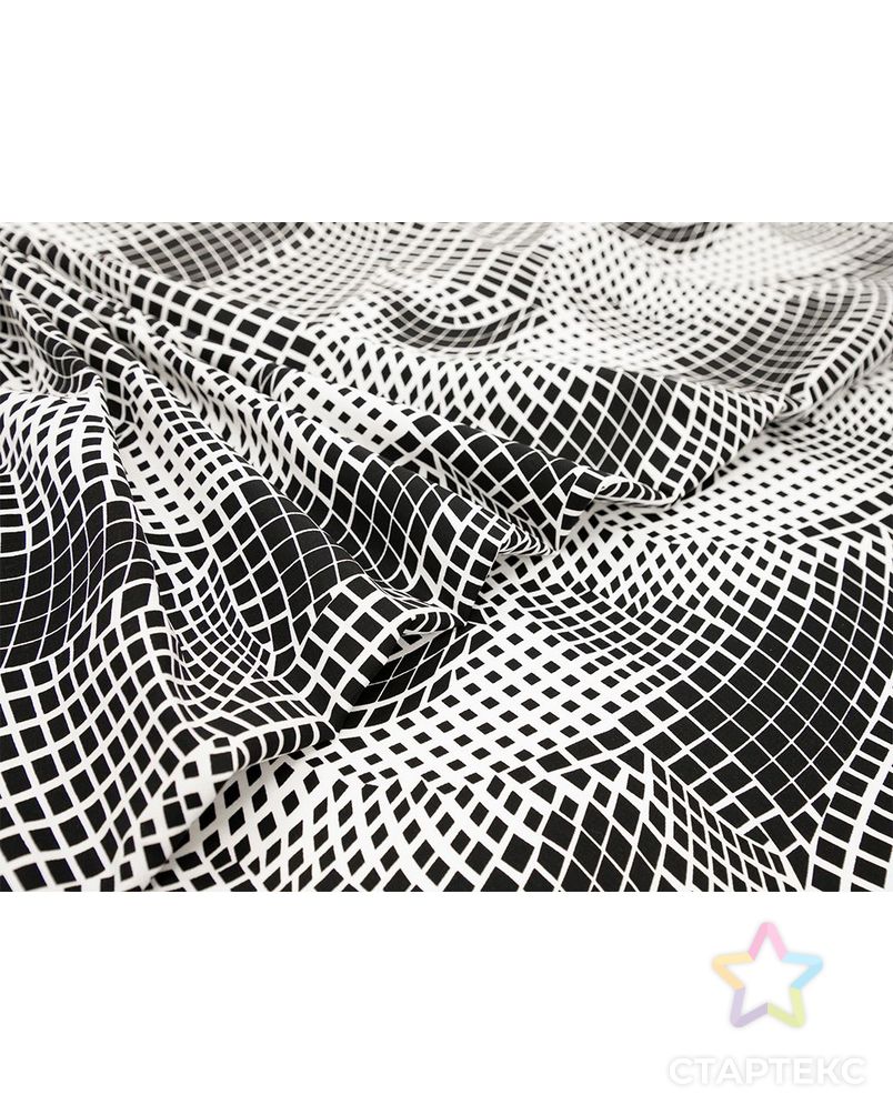 Хлопок рубашечно-плательный с рисунком "Геометрия",  цвет черно-белый арт. ГТ-7903-1-ГТ-38-9718-14-37-1 3