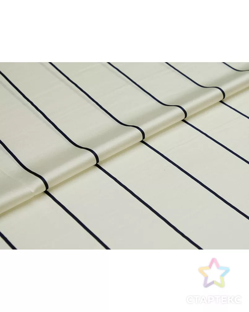 Шёлк, на белом фоне тёмно-синие полоски арт. ГТ-9160-1-ГТ-39-11041-3-2-1 - рис. 6