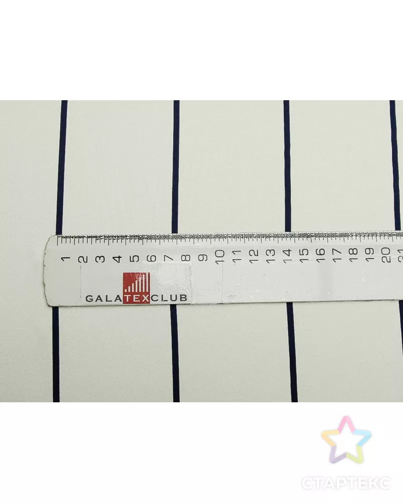 Шёлк, на белом фоне тёмно-синие полоски арт. ГТ-9160-1-ГТ-39-11041-3-2-1 - рис. 7