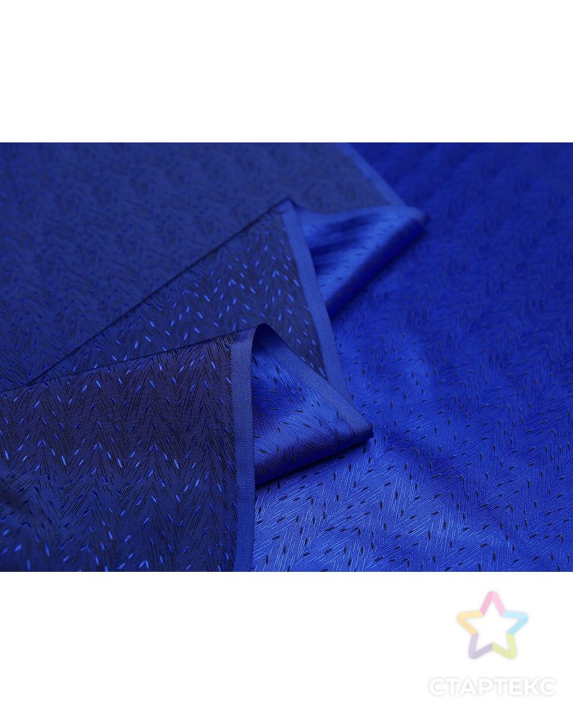 Жаккардовая шелковая ткань в елочку, королевский синий цвет арт. ГТ-5763-1-ГТ-39-5577-15-30-1 5