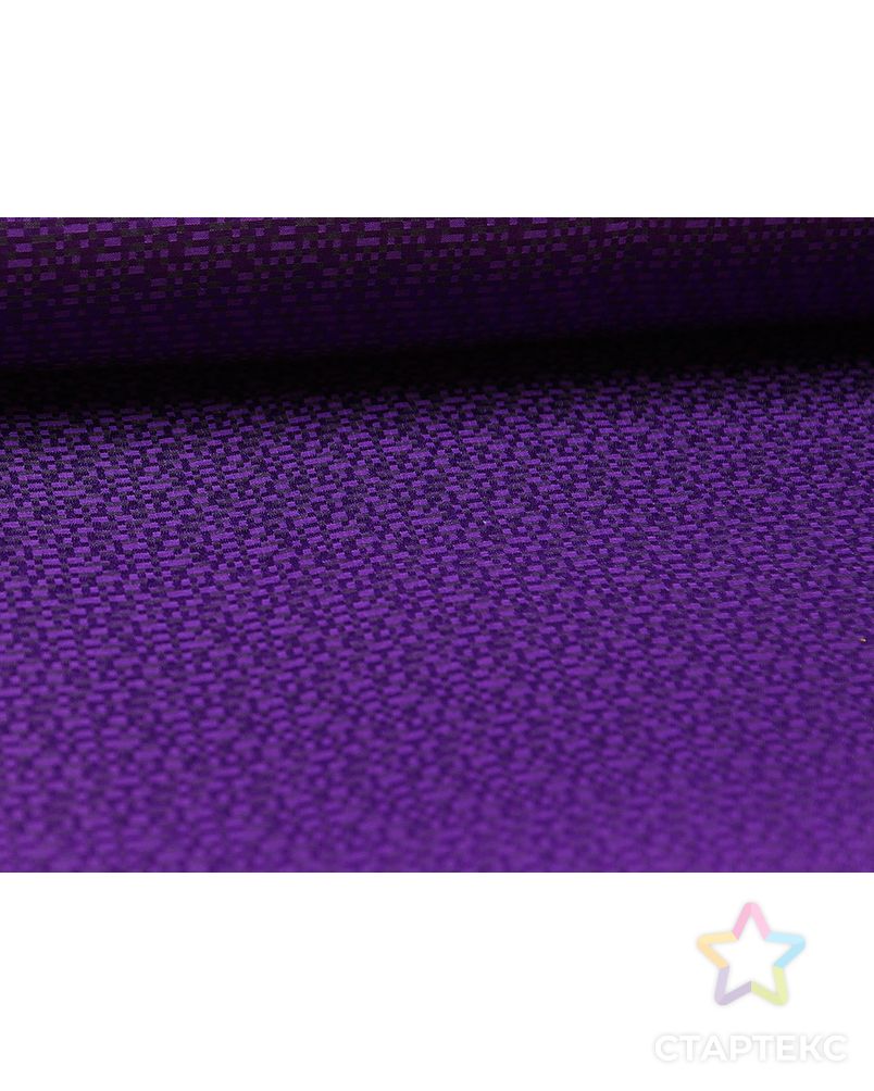 Жаккардовая шелковая ткань с текстурой плетенка, цвет королевского перста арт. ГТ-5765-1-ГТ-39-5579-15-33-1 5