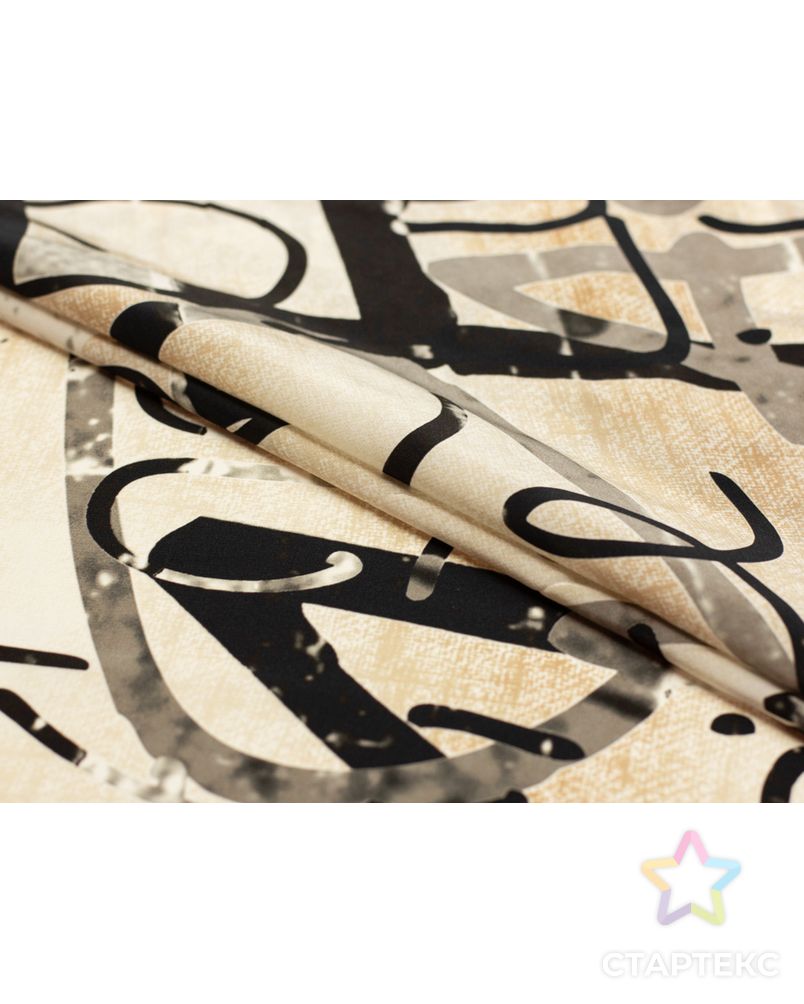 Блузочный шелк с принтом графити арт. ГТ-4258-1-ГТ-39-5763-2-21-1 5