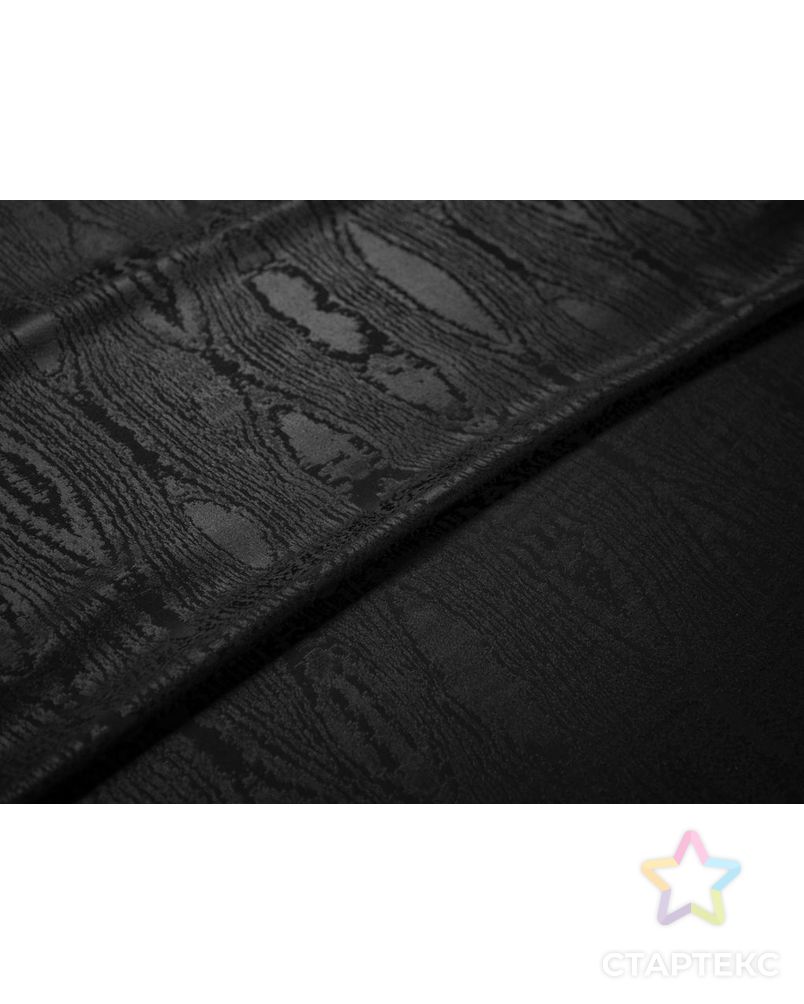Шелк жаккардовый с рисунком "древесные кольца", цвет черный арт. ГТ-7408-1-ГТ-39-9081-1-38-1 6