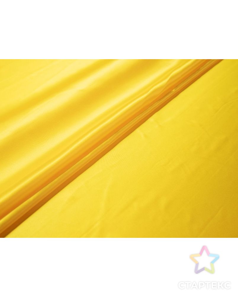 Блузочно-плательный шелк атласный, цвет солнечный жёлтый арт. ГТ-7410-1-ГТ-39-9117-1-9-1 2