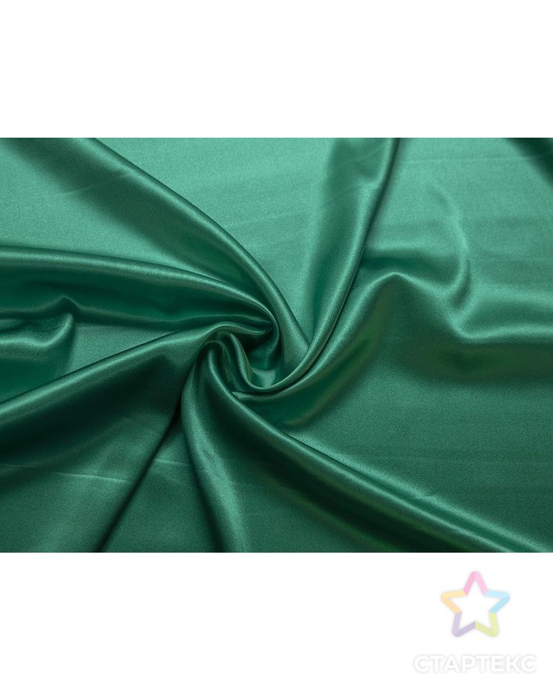 Блузочно-плательный шелк атласный, цвет насыщенный зеленый арт. ГТ-7412-1-ГТ-39-9142-1-10-1 1