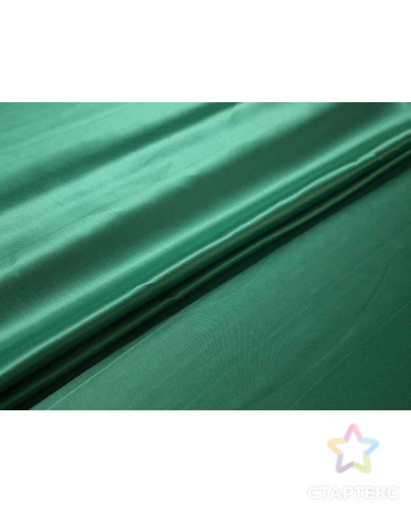 Блузочно-плательный шелк атласный, цвет насыщенный зеленый арт. ГТ-7412-1-ГТ-39-9142-1-10-1 2