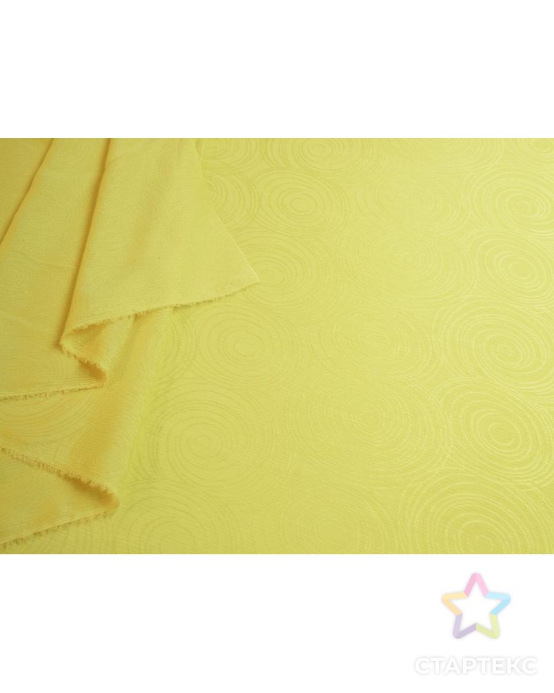 Блузочно-плательный шелк жатый с  рисунком "спирали", цвет желтый арт. ГТ-7714-1-ГТ-39-9340-2-9-1 5