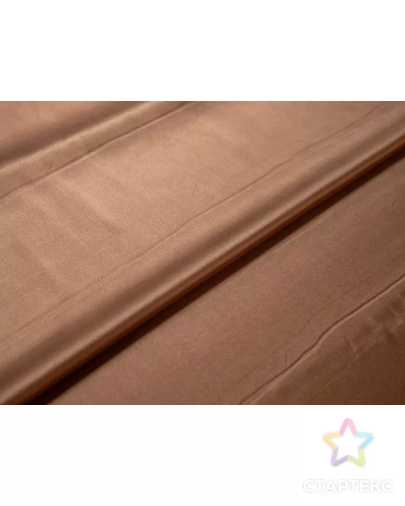 Атласный блузочный шелк золотисто-коричневого цвета арт. ГТ-7760-1-ГТ-39-9597-1-14-1 - рис. 5