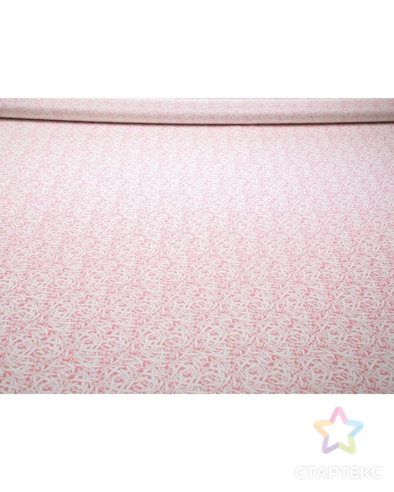 Блузочный шелк бело-розового цвета с растительным принтом арт. ГТ-7766-1-ГТ-39-9604-11-26-1 4