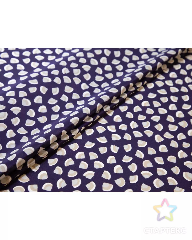 Блузочный принтованный шелк темно-фиолетового цвета арт. ГТ-7810-1-ГТ-39-9639-2-33-1 - рис. 2