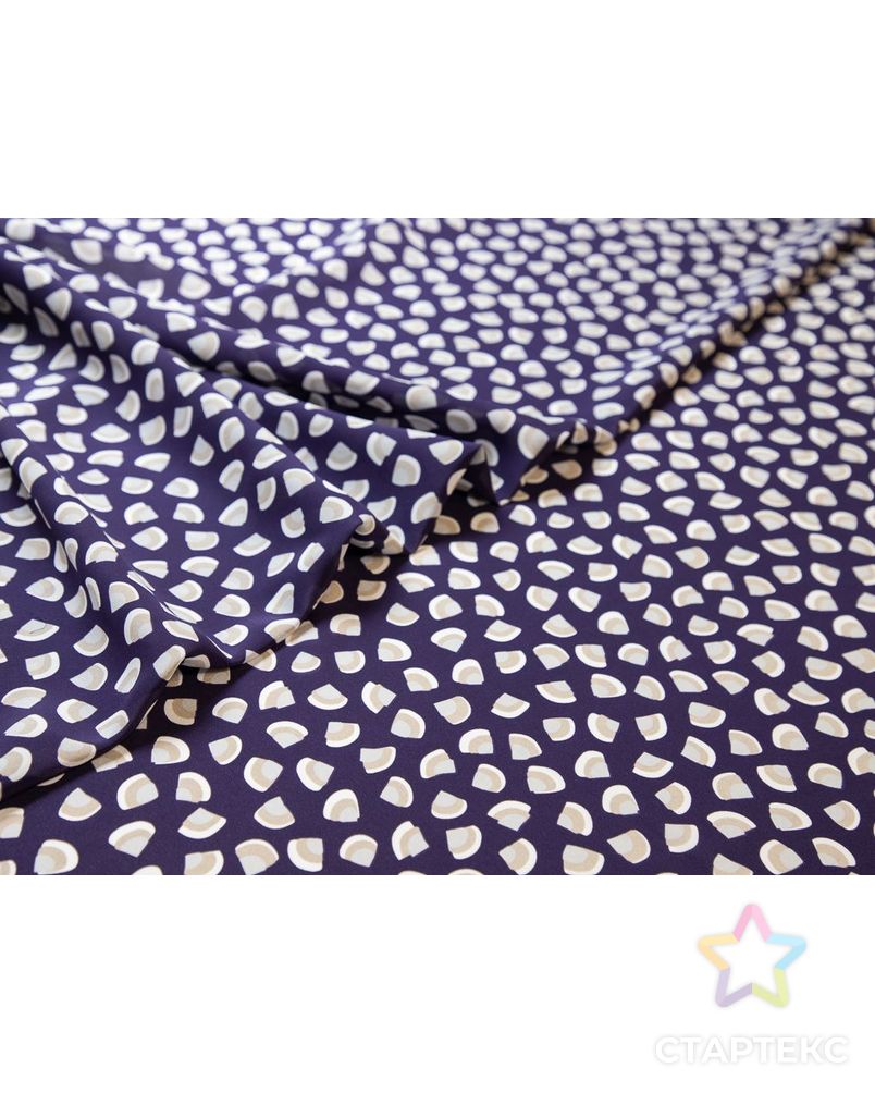 Блузочный принтованный шелк темно-фиолетового цвета арт. ГТ-7810-1-ГТ-39-9639-2-33-1 3