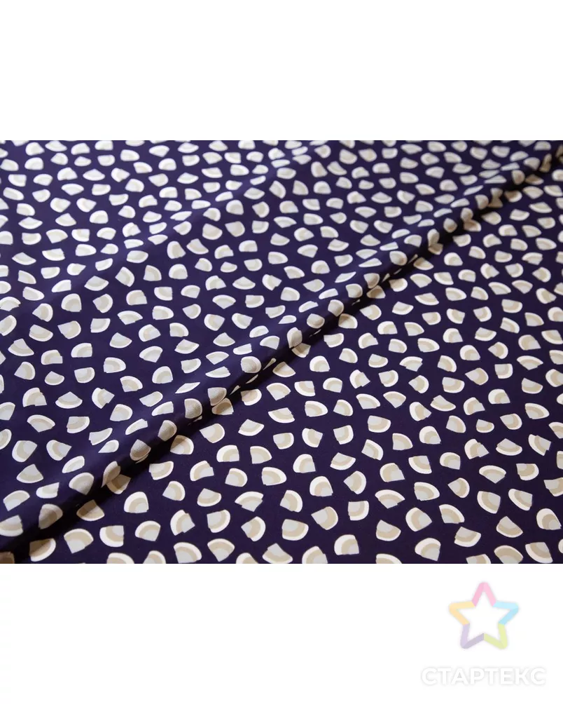 Блузочный принтованный шелк темно-фиолетового цвета арт. ГТ-7810-1-ГТ-39-9639-2-33-1 - рис. 6