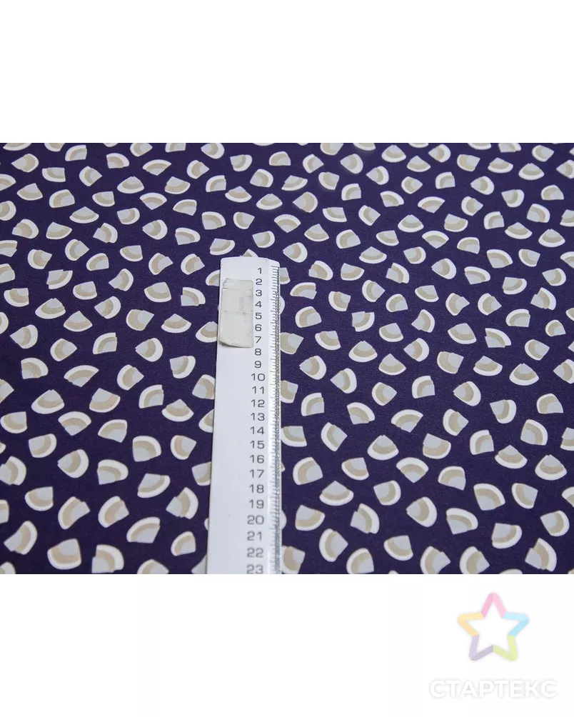 Блузочный принтованный шелк темно-фиолетового цвета арт. ГТ-7810-1-ГТ-39-9639-2-33-1 - рис. 7