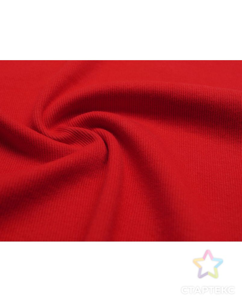 Трикотаж Рибана огненно-красного цвета  (270 г/м2) арт. ГТ-1320-1-ГТ0039063 1