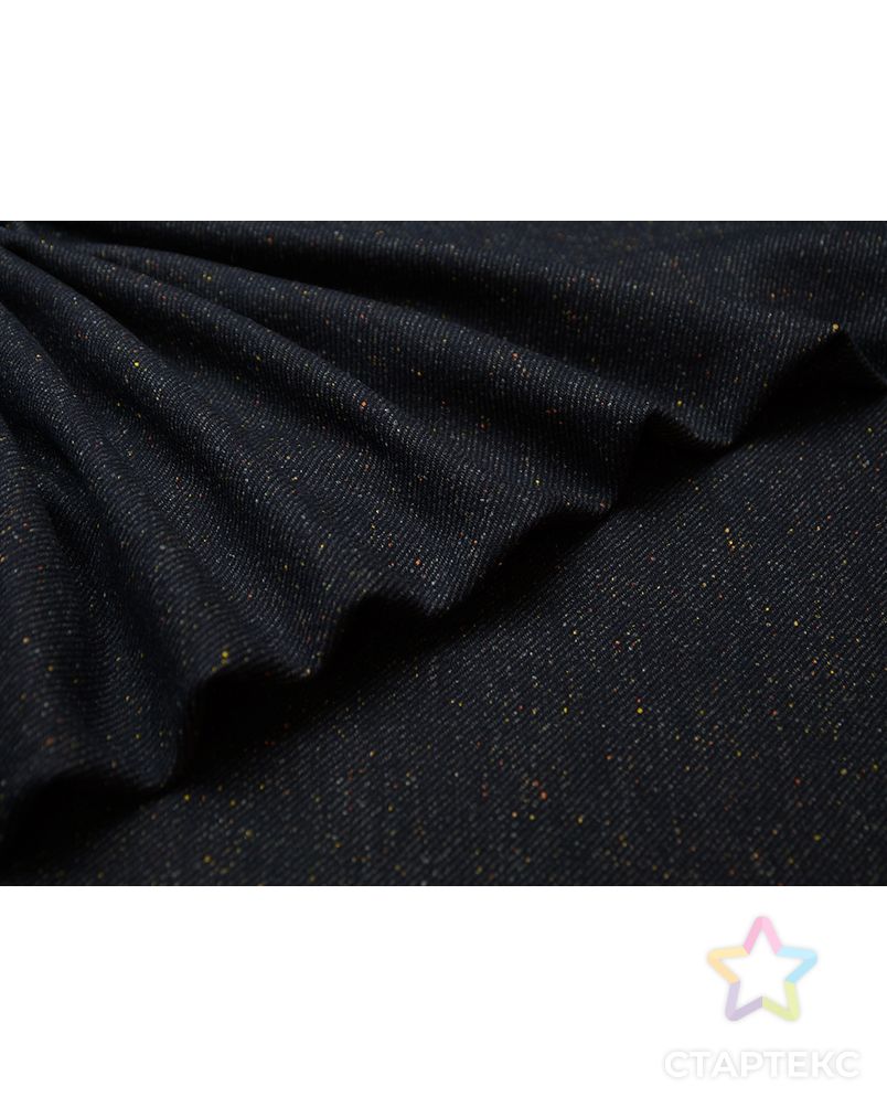 Двухсторонняя пальтовая ткань черно-синего цвета в мелкую крапинку (463 гр/м2) арт. ГТ-3757-1-ГТ0000391 3