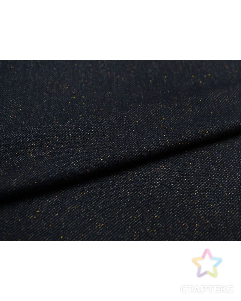 Двухсторонняя пальтовая ткань черно-синего цвета в мелкую крапинку (463 гр/м2) арт. ГТ-3757-1-ГТ0000391 5