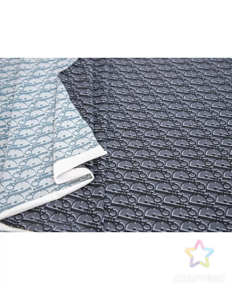 Бифлекс с надписями, цвет черный с темно-серым арт. ГТ-8138-1-ГТ-4-9954-2-21-1 - рис. 5