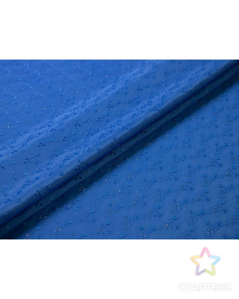 Воздушное шитье с рисунком "зигзаги", цвет синий арт. ГТ-7424-1-ГТ-41-9094-8-30-3 2