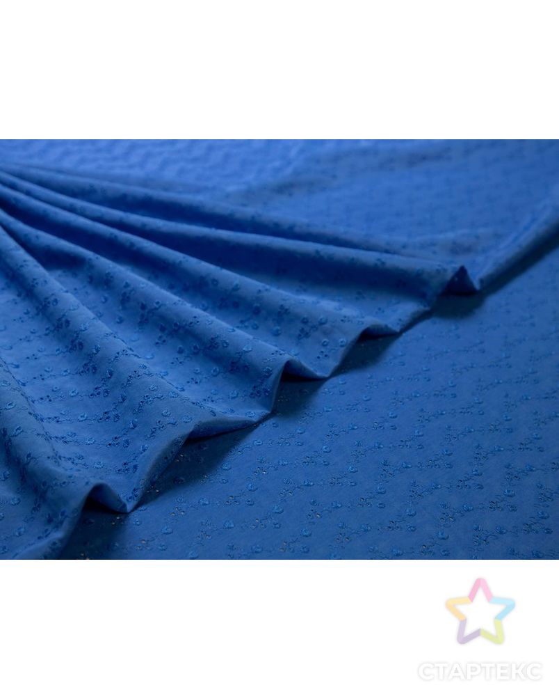 Воздушное шитье с рисунком "зигзаги", цвет синий арт. ГТ-7424-1-ГТ-41-9094-8-30-3 3