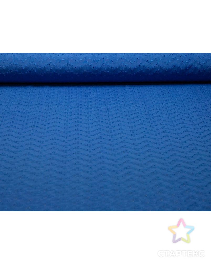 Воздушное шитье с рисунком "зигзаги", цвет синий арт. ГТ-7424-1-ГТ-41-9094-8-30-3 4