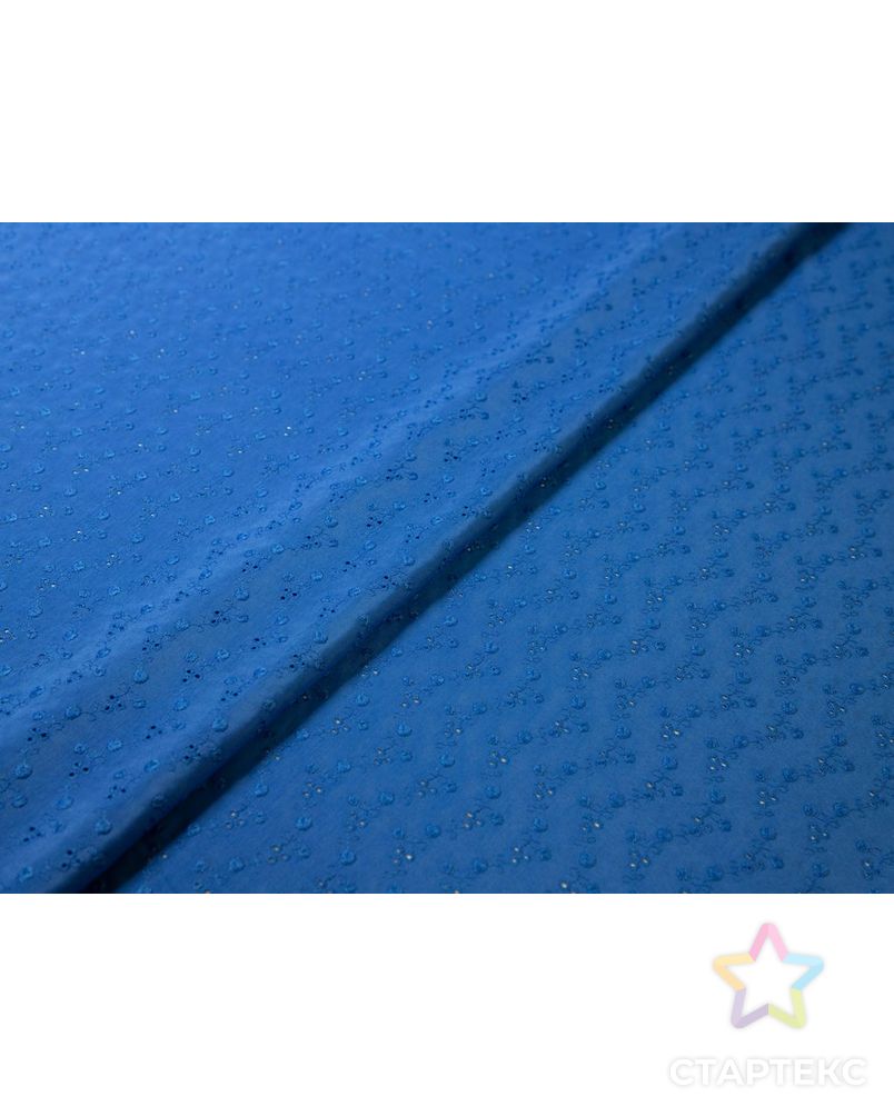 Воздушное шитье с рисунком "зигзаги", цвет синий арт. ГТ-7424-1-ГТ-41-9094-8-30-3 6