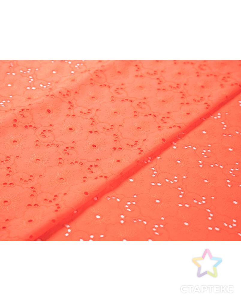 Воздушное шитье с рисунком "Цветы", цвет оранжевый арт. ГТ-7425-1-ГТ-41-9095-10-24-3 6