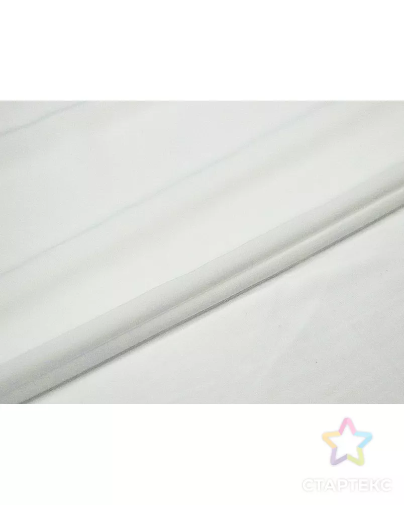 Шифон белоснежного цвета арт. ГТ-9060-1-ГТ-42-10971-1-2-1 - рис. 2