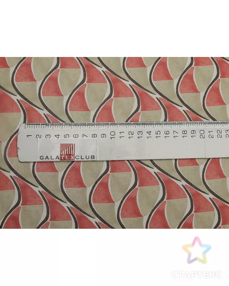 Принтованный шифон "В красно-бежевых оттенках" арт. ГТ-9593-1-ГТ42-11467-2-21-1 - рис. 7