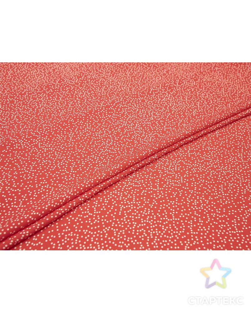 Штапель с рисунком в мелкий горошек на короллово-розовом фоне арт. ГТ-8343-1-ГТ-43-10184-9-21-1 2