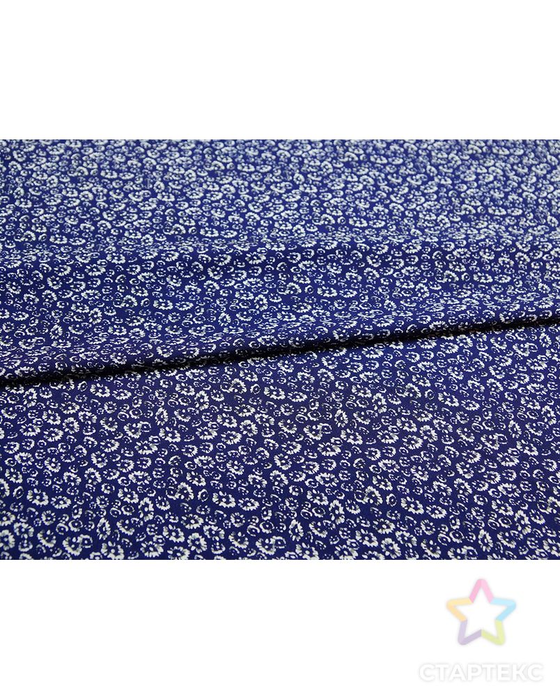 Штапель с сине-белыми цветочками арт. ГТ-5275-1-ГТ-43-6965-10-21-1 7