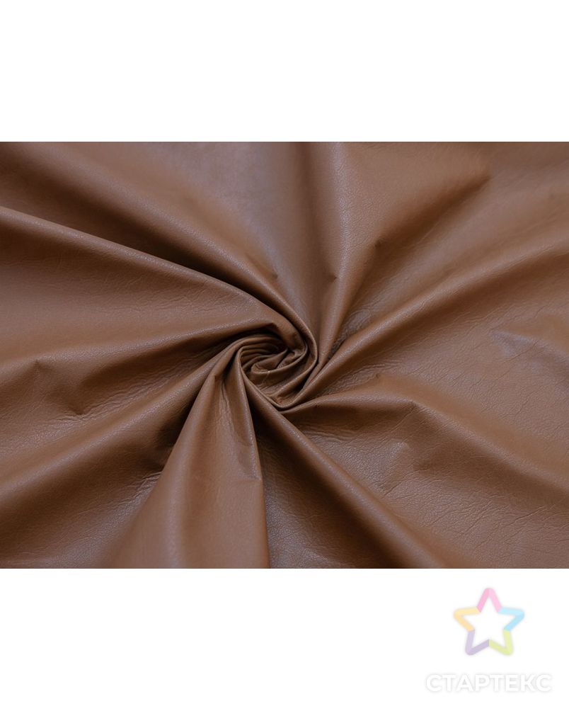 Экокожа в винтажном стиле на трикотажной основе, цвет  коричневый арт. ГТ-8273-1-ГТ-44-10086-1-14-1 1