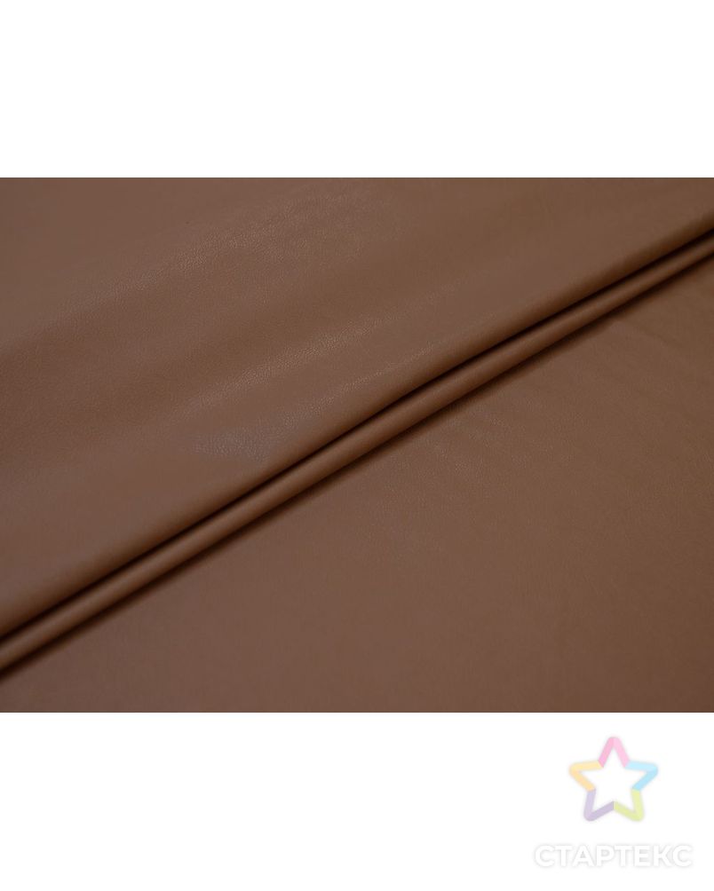 Экокожа в винтажном стиле на трикотажной основе, цвет  коричневый арт. ГТ-8273-1-ГТ-44-10086-1-14-1 2