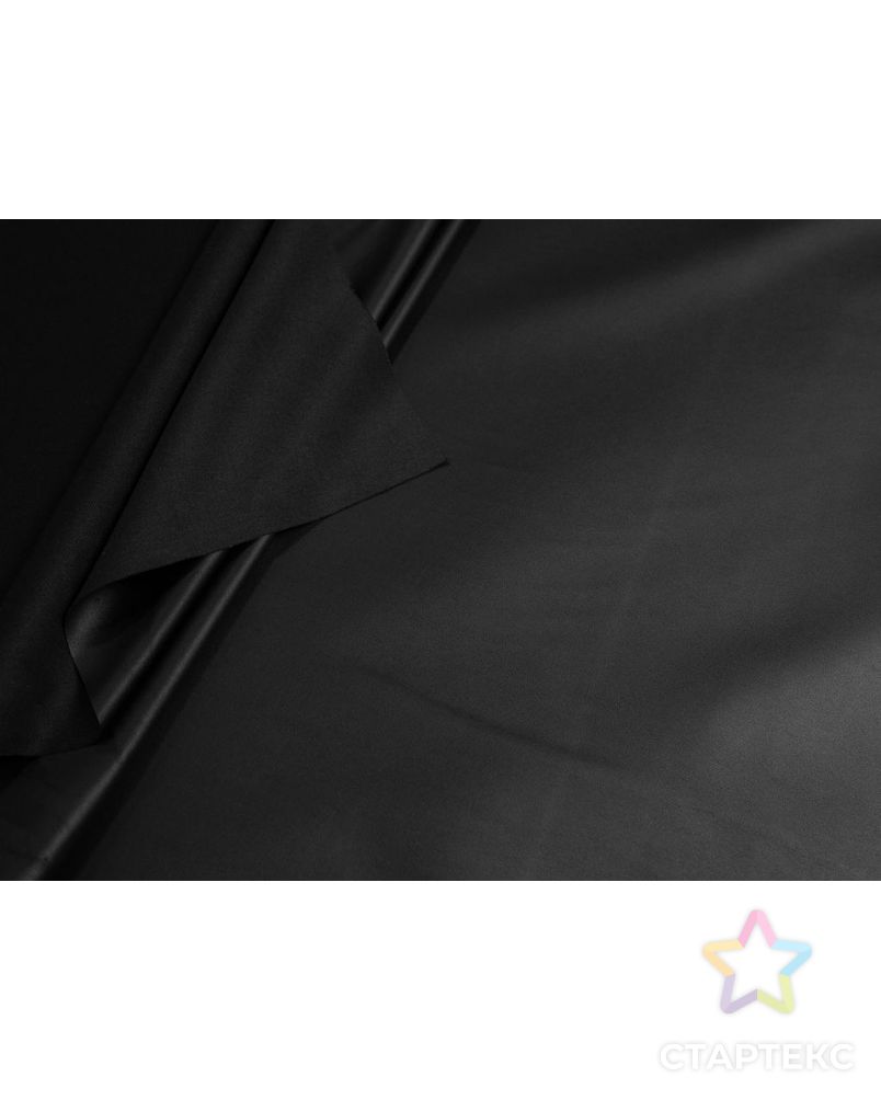 Экокожа костюмно-плательная на трикотажной основе, цвет черный арт. ГТ-7571-1-ГТ-44-9454-1-38-1 5